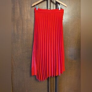 COS Scarlet Asymmetrical Pleated Skirt